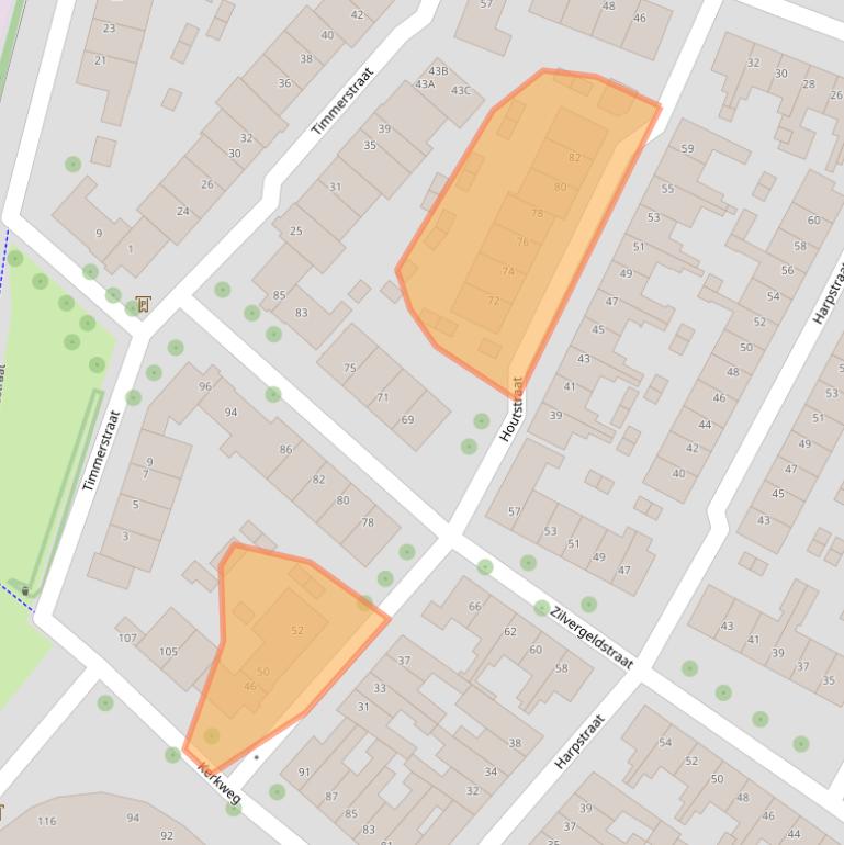 Kaart van postcodegebied 3513XJ.