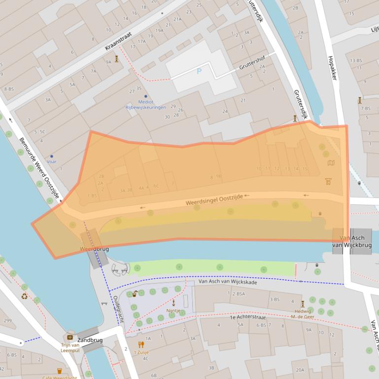 Kaart van postcodegebied 3514AA.