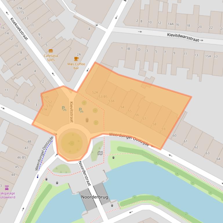 Kaart van postcodegebied 3514AE.