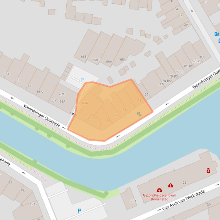 Kaart van postcodegebied 3514AH.