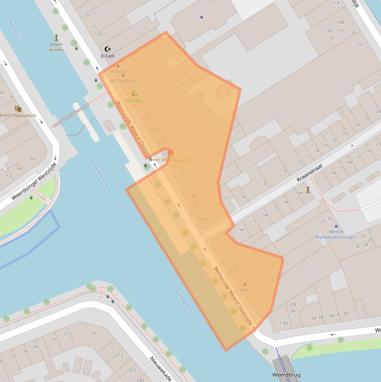 Kaart van postcodegebied 3514AN.