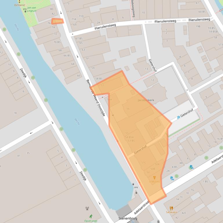 Kaart van postcodegebied 3514AS.