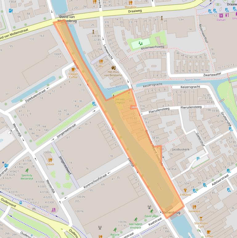 Kaart van postcodegebied 3514AV.