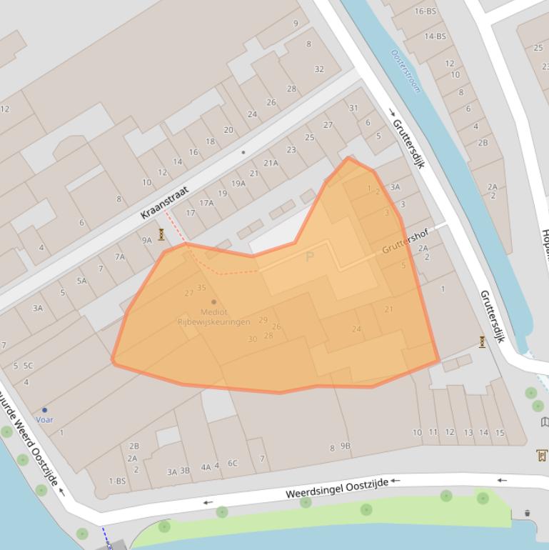 Kaart van postcodegebied 3514AW.