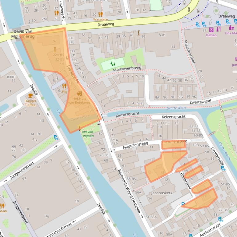 Kaart van postcodegebied 3514BB.