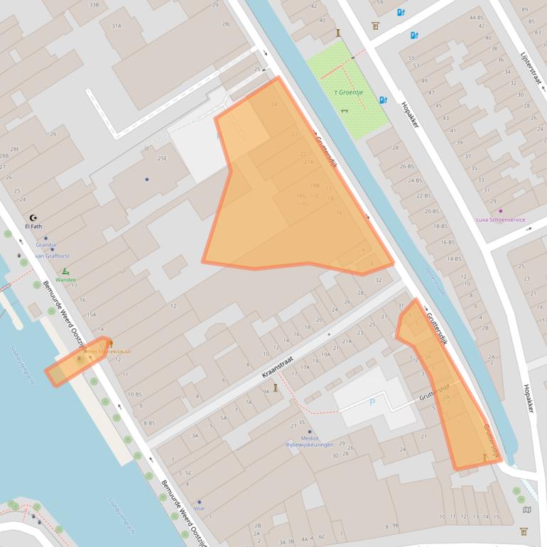 Kaart van postcodegebied 3514BG.