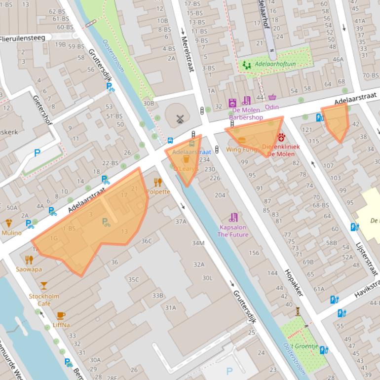 Kaart van postcodegebied 3514CA.