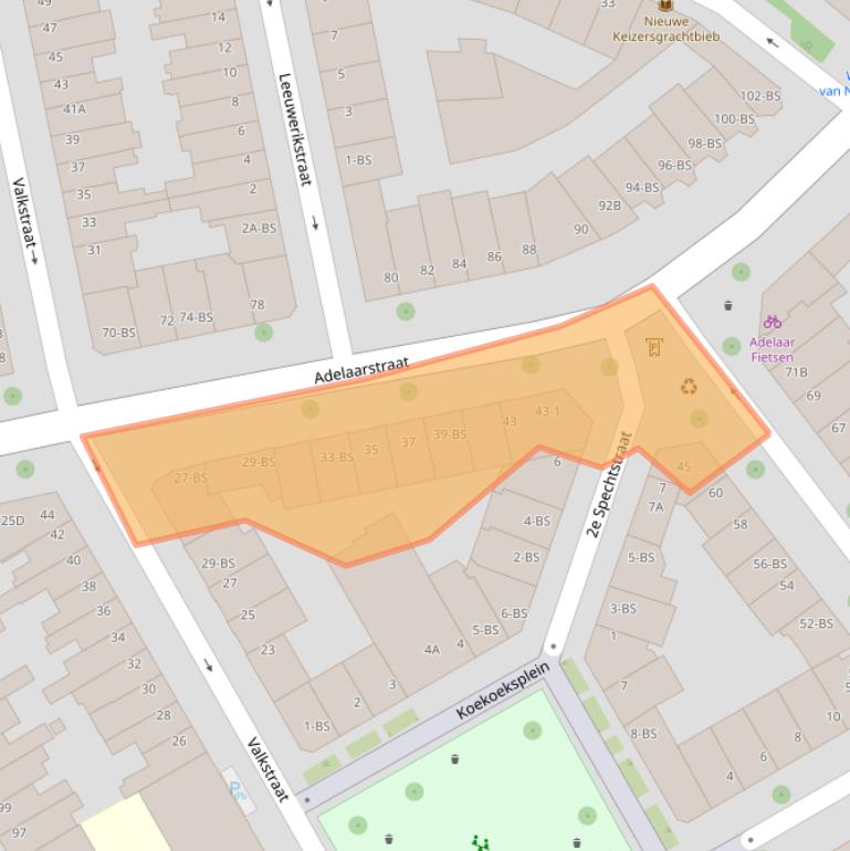 Kaart van postcodegebied 3514CB.