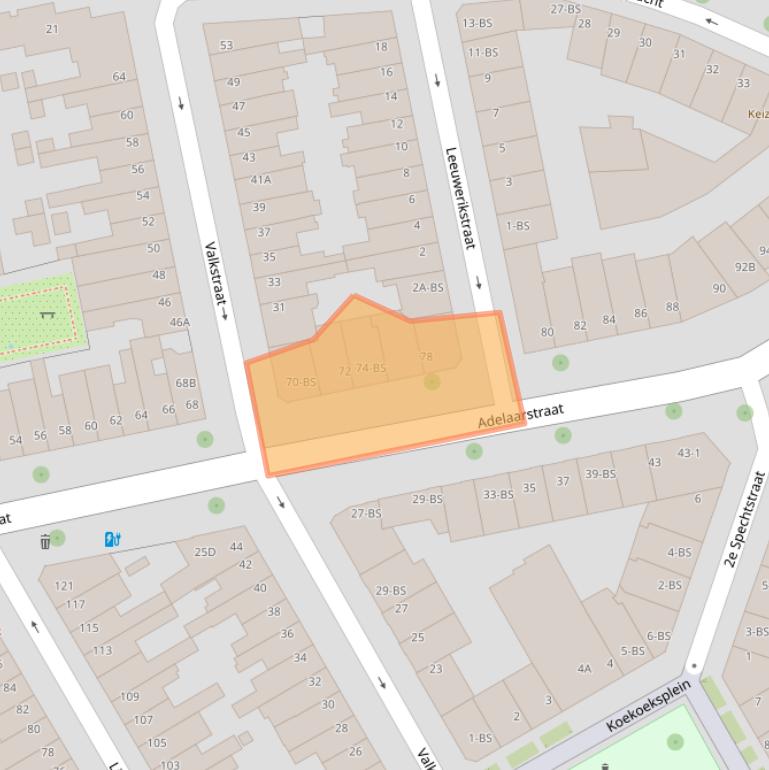 Kaart van postcodegebied 3514CH.