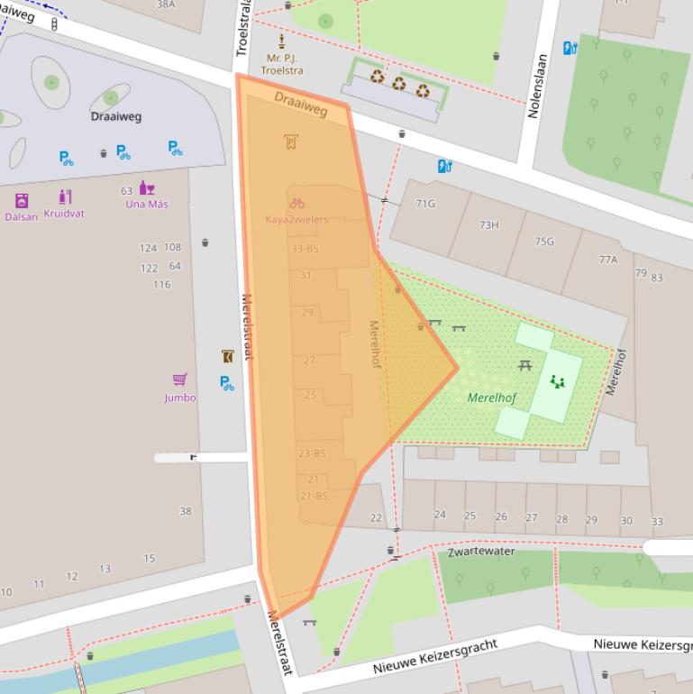 Kaart van postcodegebied 3514CM.