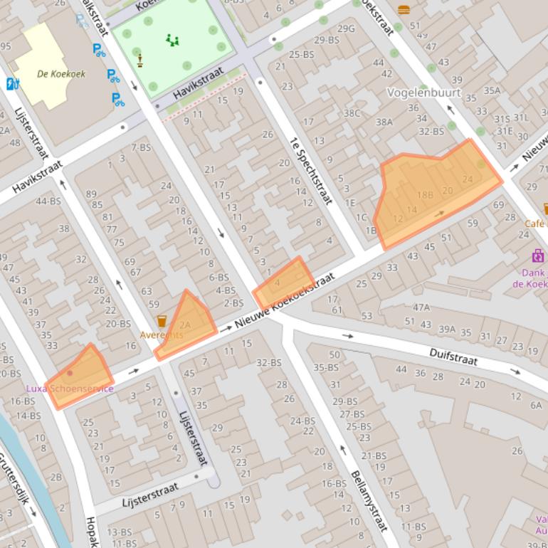 Kaart van postcodegebied 3514EE.