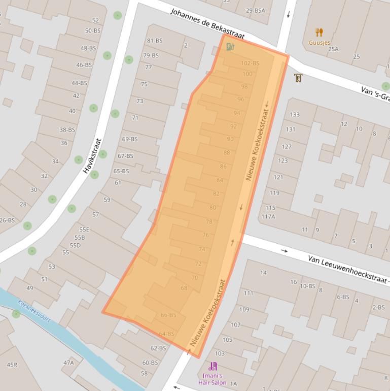 Kaart van postcodegebied 3514EH.