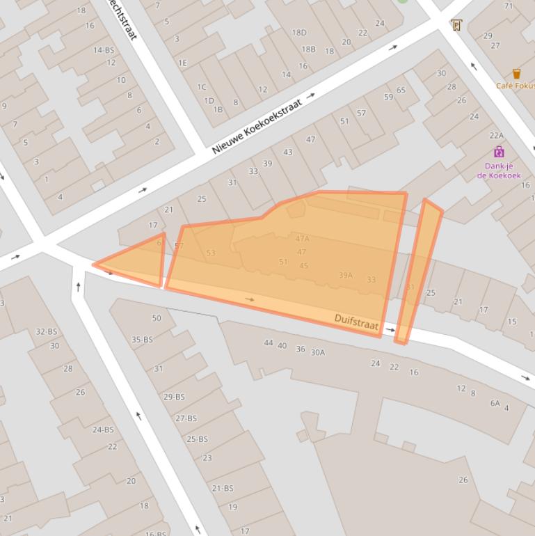 Kaart van postcodegebied 3514EP.