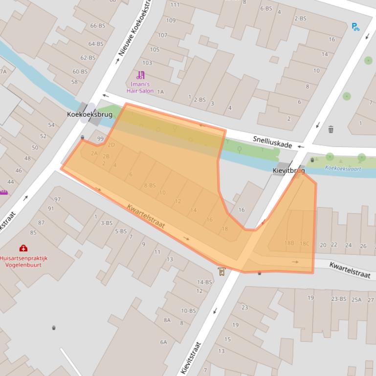 Kaart van postcodegebied 3514EV.