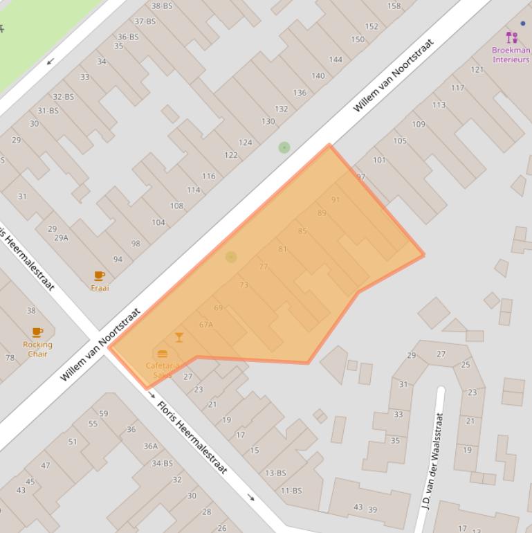 Kaart van postcodegebied 3514GC.