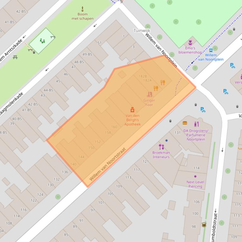 Kaart van postcodegebied 3514GJ.