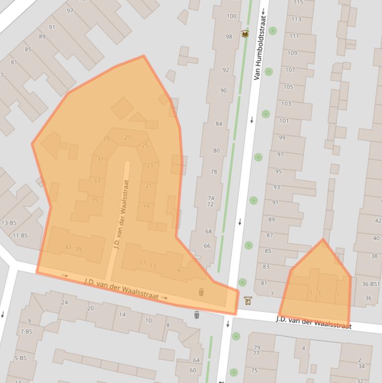 Kaart van postcodegebied 3514GT.
