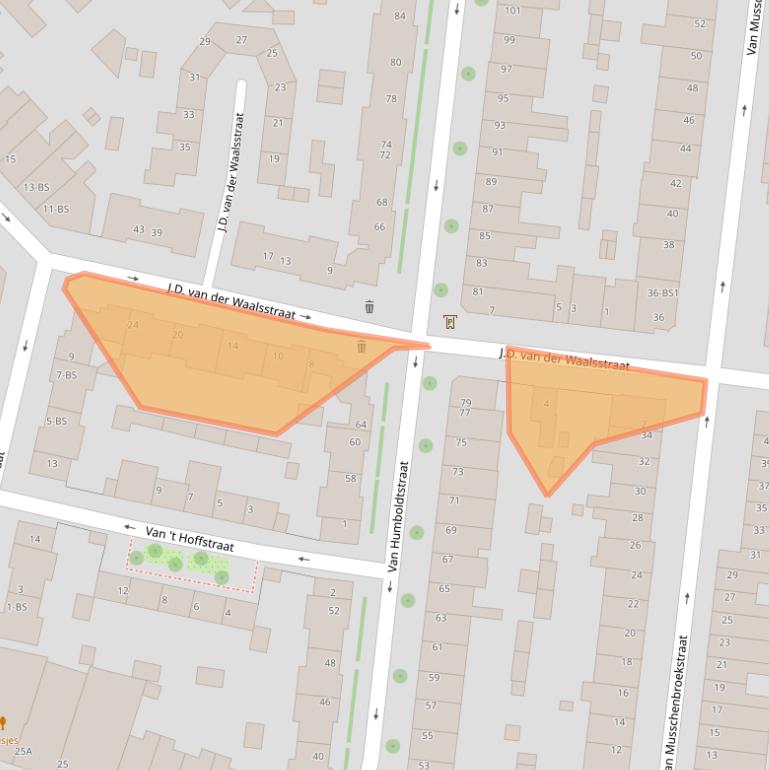 Kaart van postcodegebied 3514GV.