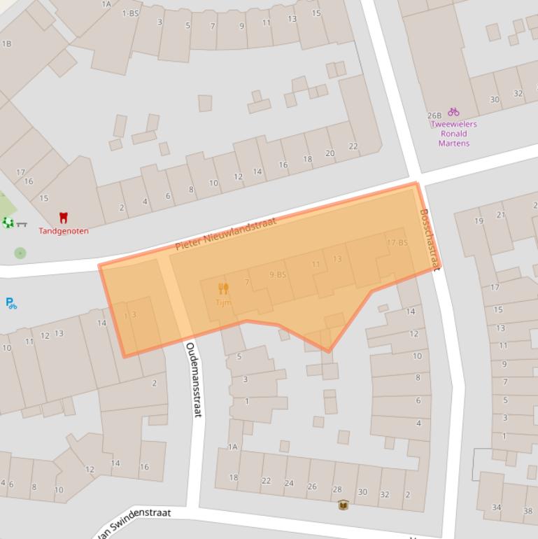 Kaart van postcodegebied 3514HA.