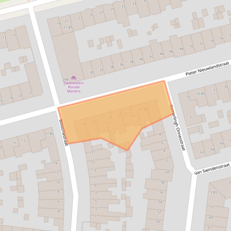 Kaart van postcodegebied 3514HB.