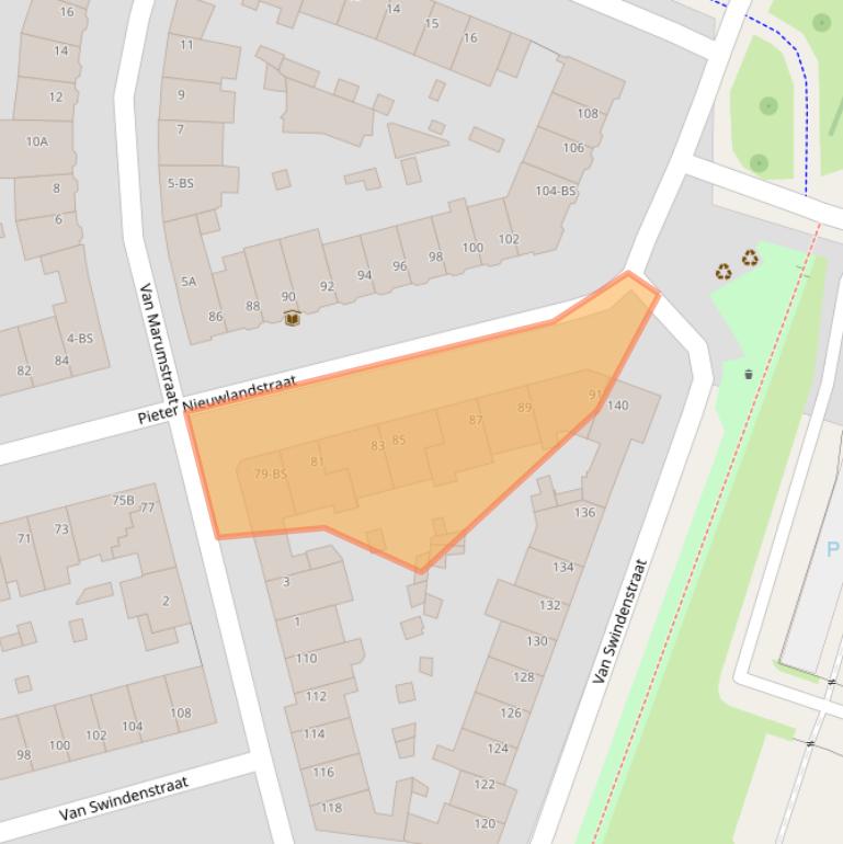 Kaart van postcodegebied 3514HE.