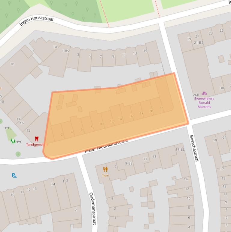 Kaart van postcodegebied 3514HH.