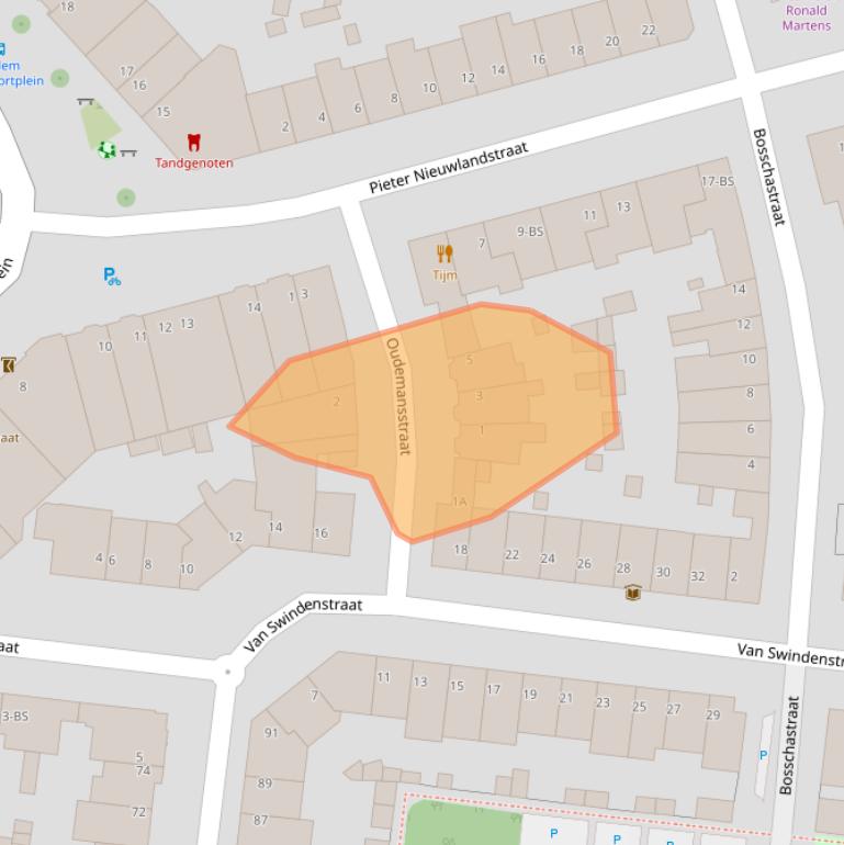 Kaart van postcodegebied 3514HM.