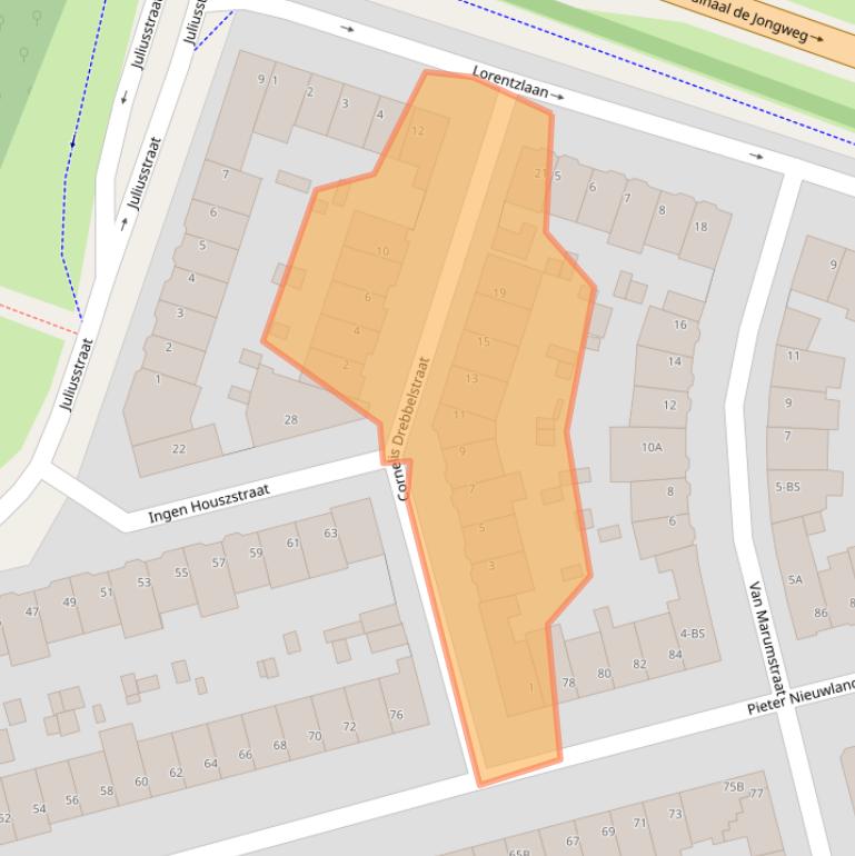 Kaart van postcodegebied 3514HS.