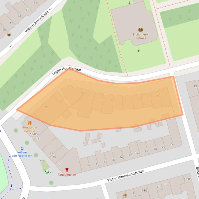 Kaart van postcodegebied 3514HT.