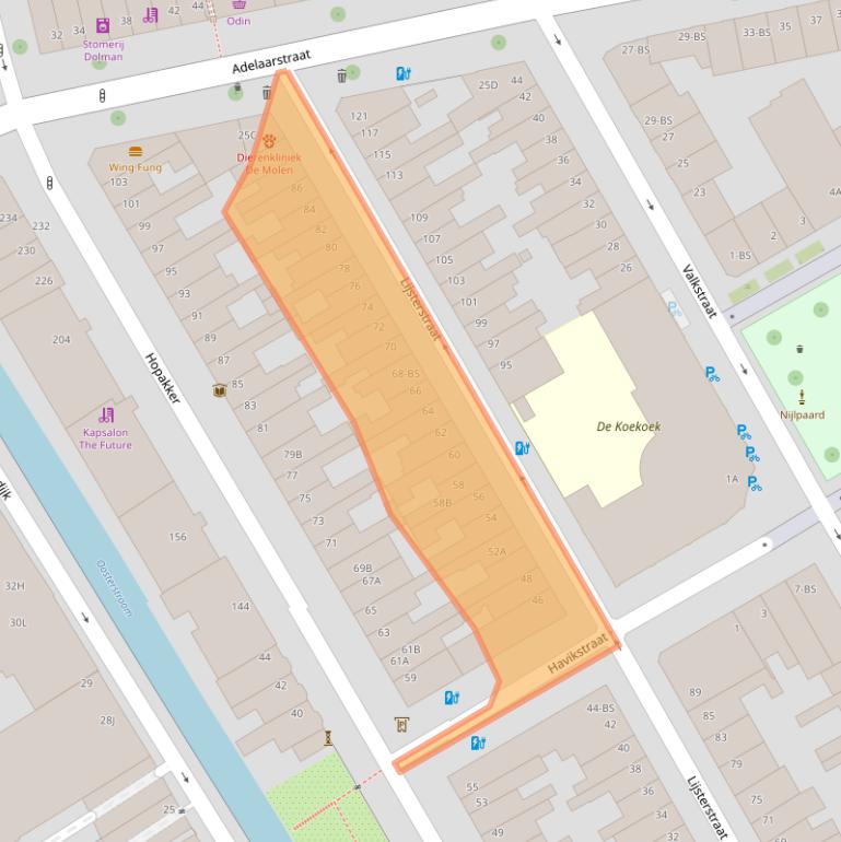 Kaart van postcodegebied 3514TE.