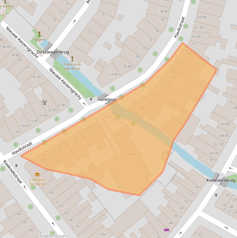 Kaart van postcodegebied 3514TM.