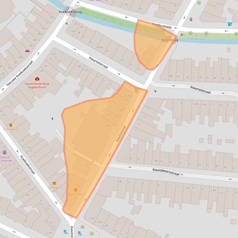 Kaart van postcodegebied 3514VB.