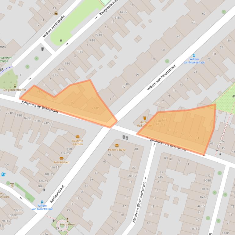 Kaart van postcodegebied 3514VL.