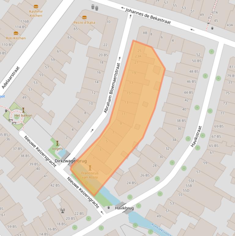 Kaart van postcodegebied 3514VN.