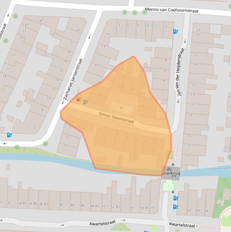 Kaart van postcodegebied 3514XC.