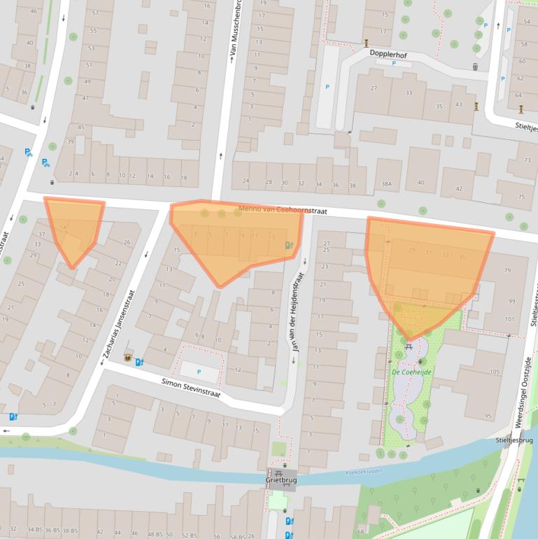 Kaart van postcodegebied 3514XE.