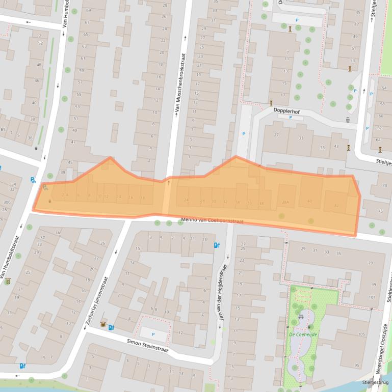 Kaart van postcodegebied 3514XG.