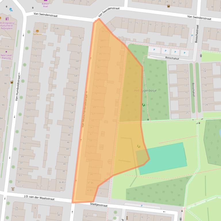 Kaart van postcodegebied 3514XJ.