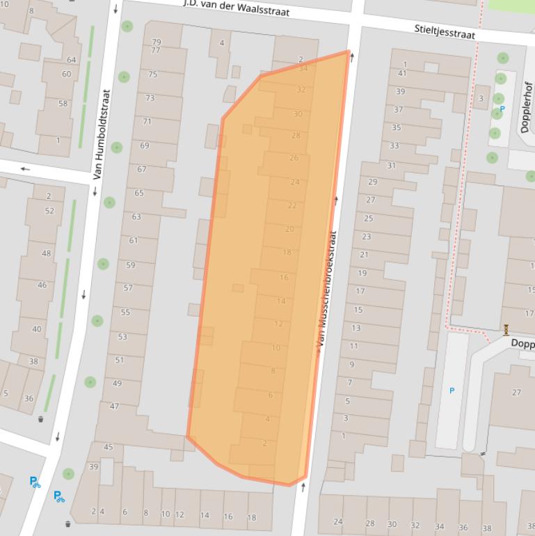 Kaart van postcodegebied 3514XK.