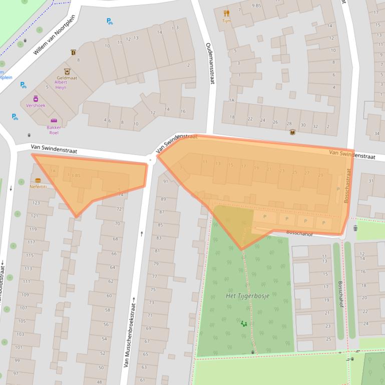 Kaart van postcodegebied 3514XM.