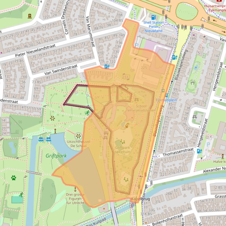 Kaart van postcodegebied 3514XR.