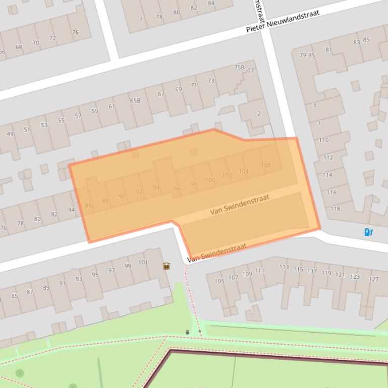 Kaart van postcodegebied 3514XW.