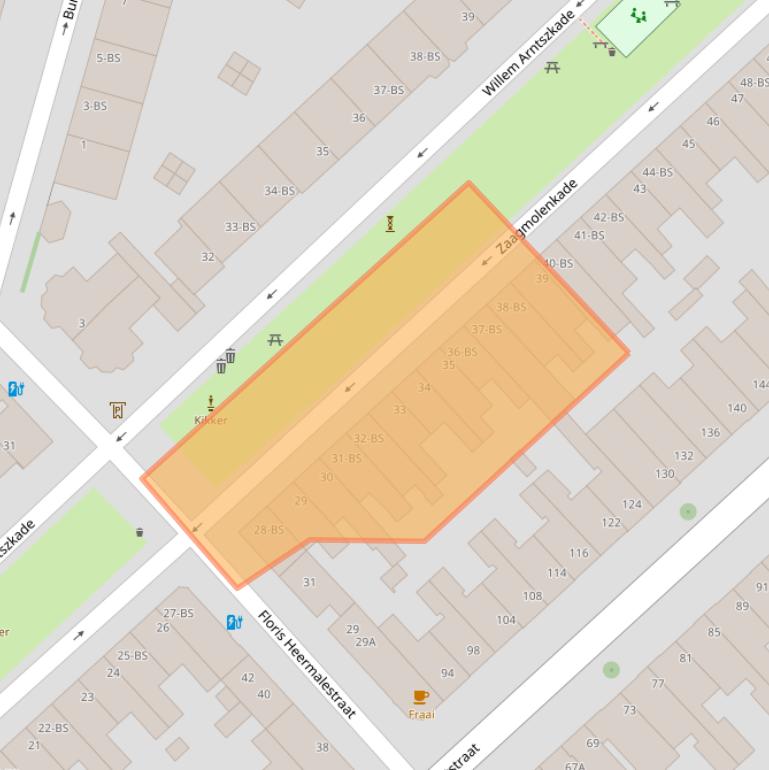 Kaart van postcodegebied 3515AD.