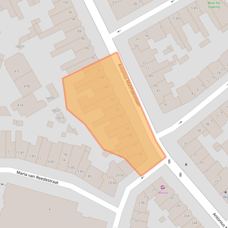 Kaart van postcodegebied 3515AT.