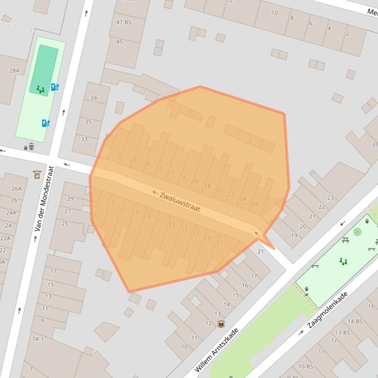 Kaart van postcodegebied 3515BM.