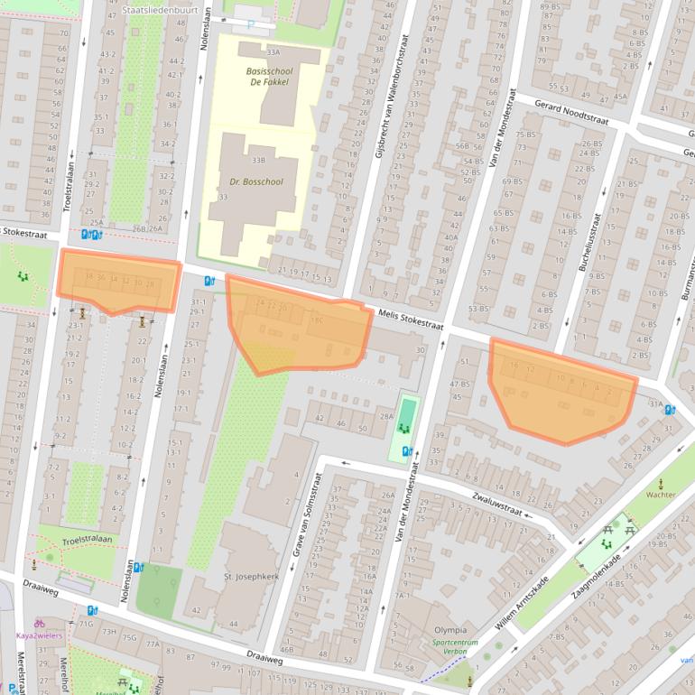 Kaart van postcodegebied 3515BP.