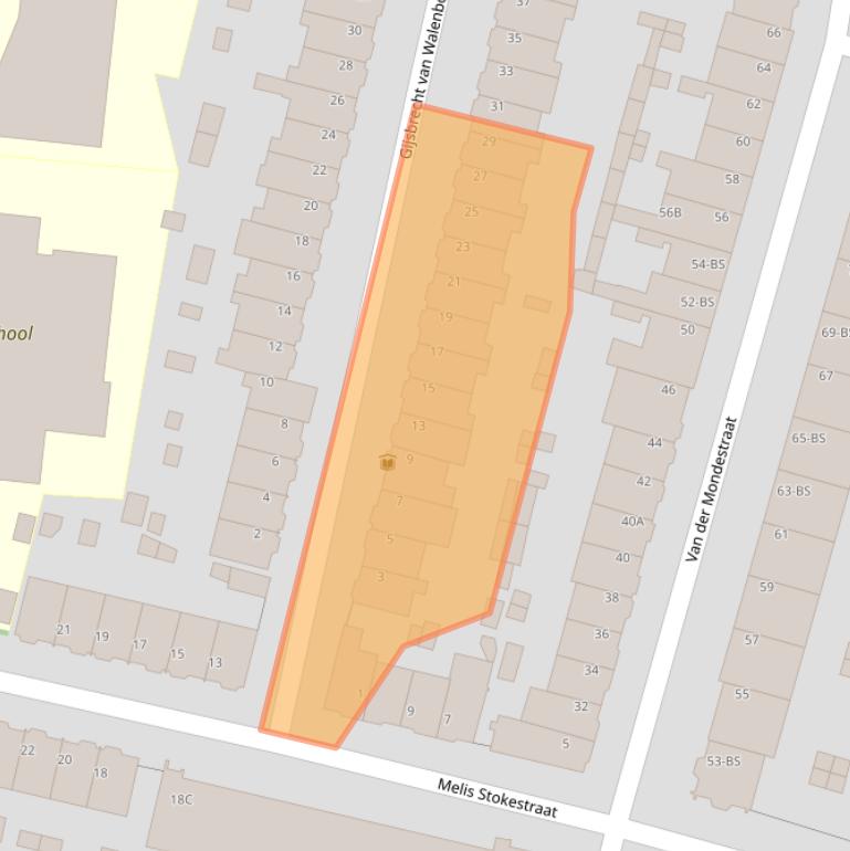 Kaart van postcodegebied 3515BR.
