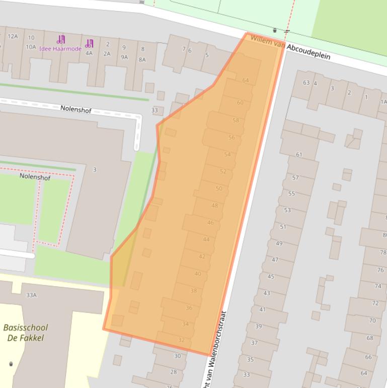 Kaart van postcodegebied 3515BV.