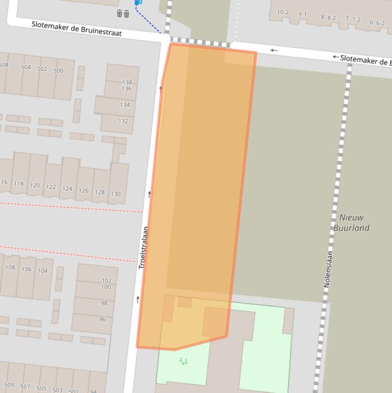 Kaart van postcodegebied 3515CG.