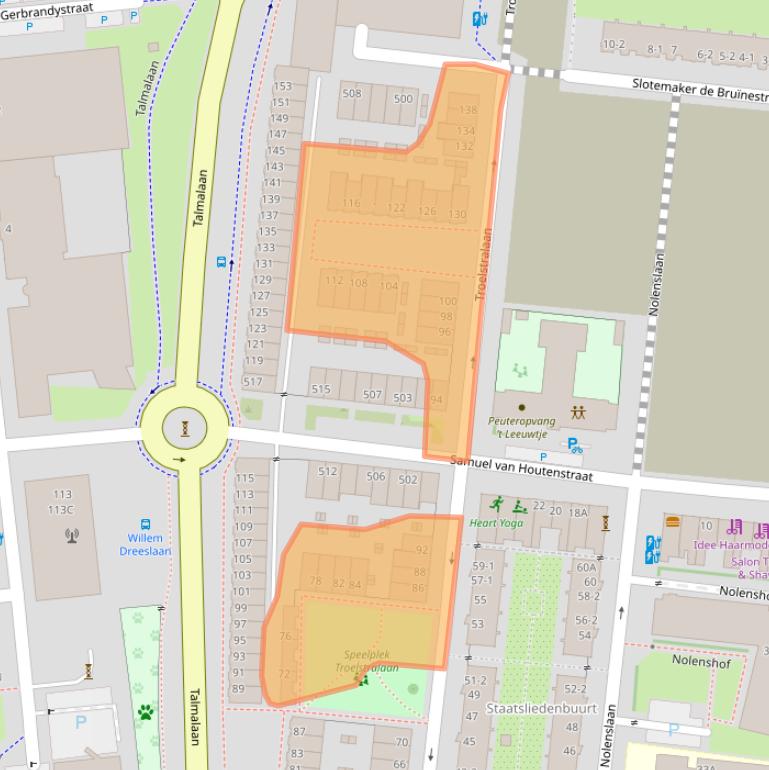 Kaart van postcodegebied 3515CK.